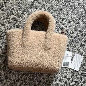 Dagne Dover Dusk Shearling Petite Tote Crossbody Handbag NWT Rare HTF
